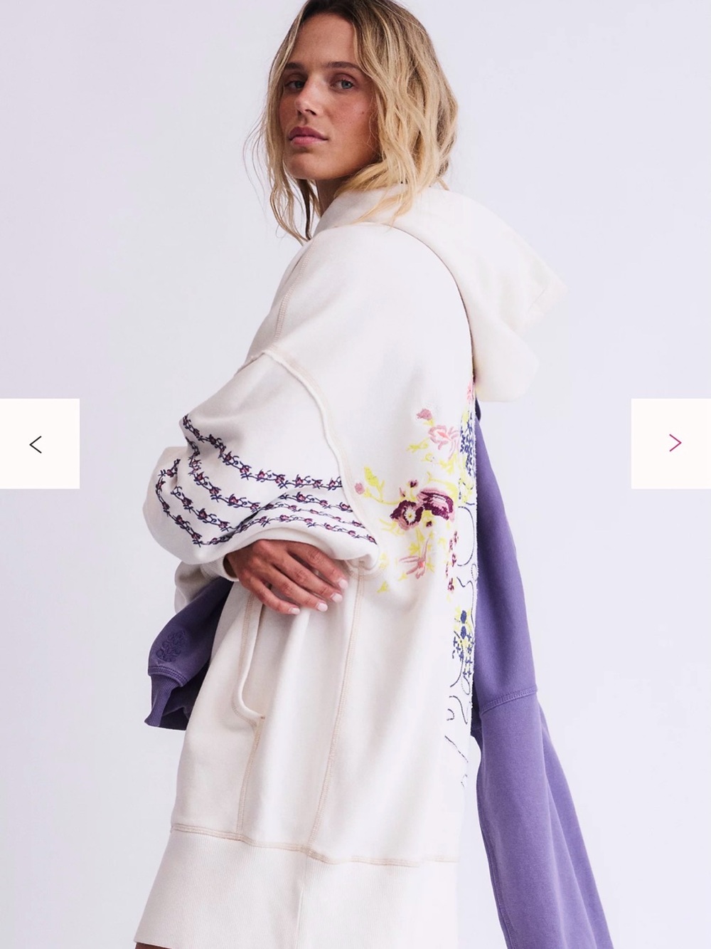 NWT FP At My Best Embroidered Hoodie - oversized - Picture 4 of 13